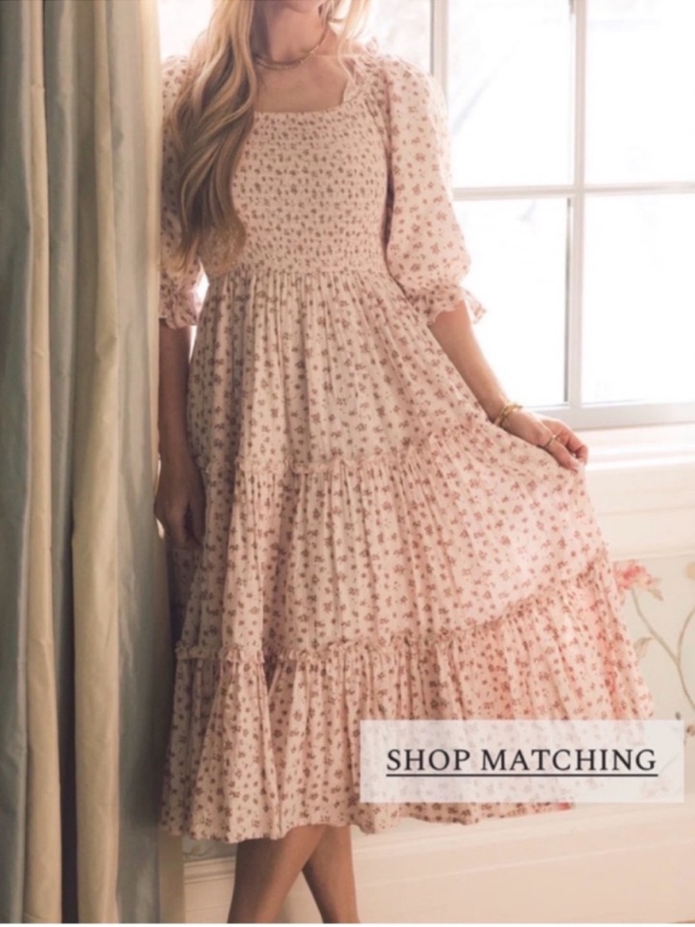 Ivy City Co Madeline Dress in Pink